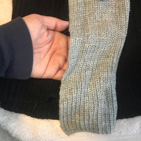 Alpaca in Style Black Grey Open Cardigan Medium - Picture 3 of 3